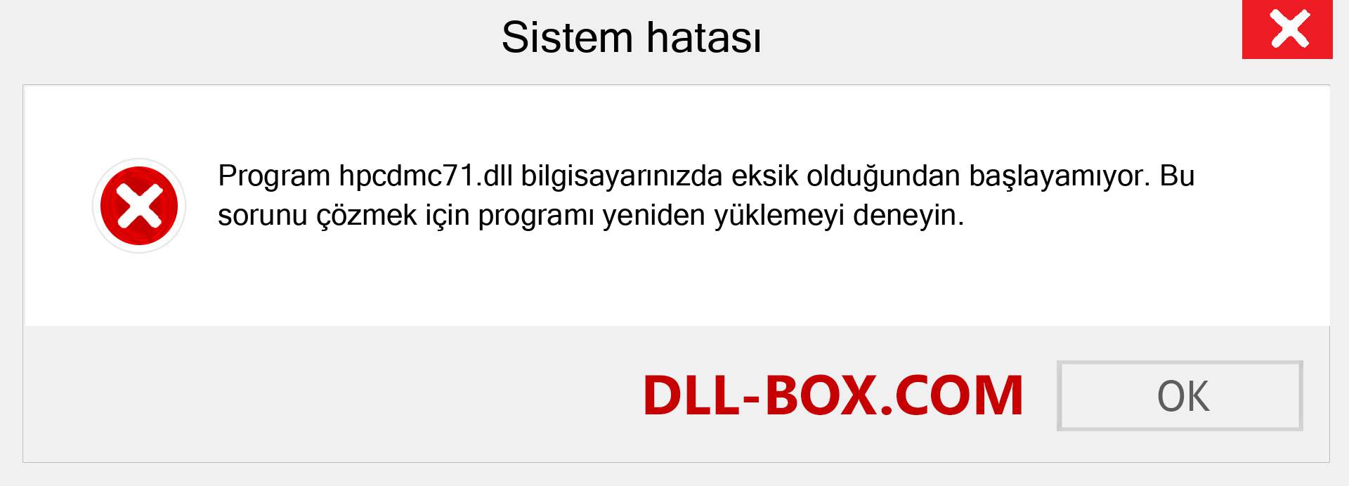 hpcdmc71.dll dosyası eksik mi? Windows 7, 8, 10 için İndirin - Windows'ta hpcdmc71 dll Eksik Hatasını Düzeltin, fotoğraflar, resimler